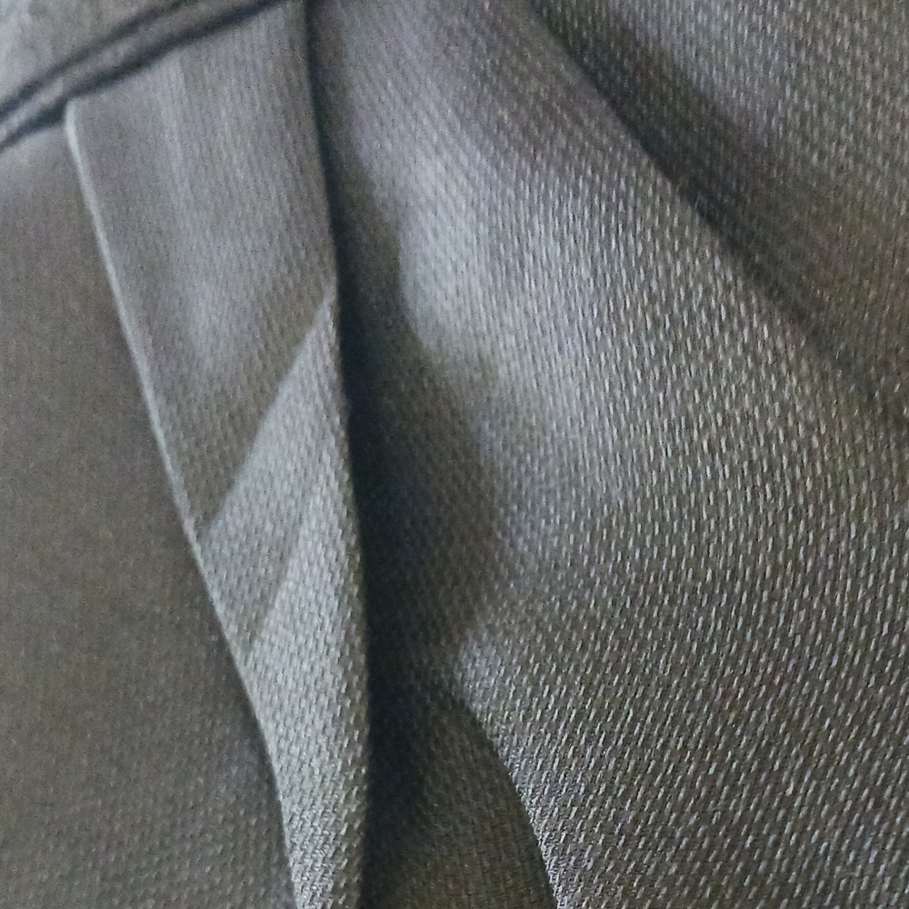 Vtg Armani 2 pc set collezioni black textured shoulder bow skirt suit blazer - Picture 6 of 16